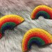 3pcs 1.5" x 3/4" Iron On Rainbow Patch|Rainbow Patches DIY Embroidery|Rainbow Applique|Embroidered Rainbow for DIY Craft Supply
