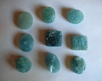 Aquamarine Faux Drusy Cabochon