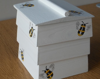 Bee hive decorative trinket/ornamental wooden box/WBC hive.