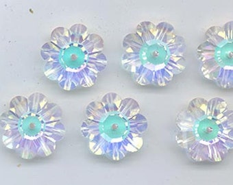 12 vintage Swarovski margaritas - art 3700 - 14 mm - crystal AB