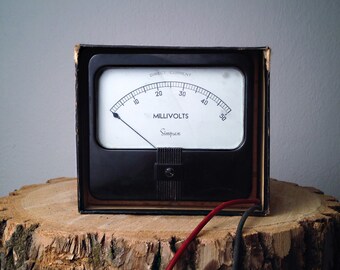 Vintage Volt Meter Simpson Millivolt Meter Simpson Gauge Tinker Project Tool Tech Simpson Model 29 Catalog No 6950