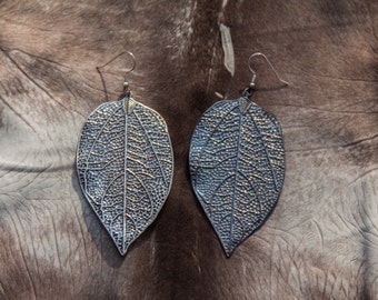 Silver Leaf Earrings