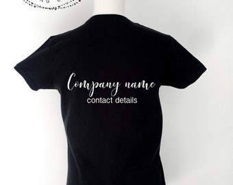 Personalised Custom T-shirt, Customised T-shirt, Personalised Shirt, make your own t-shirt, custom made shirt, black t-shirt