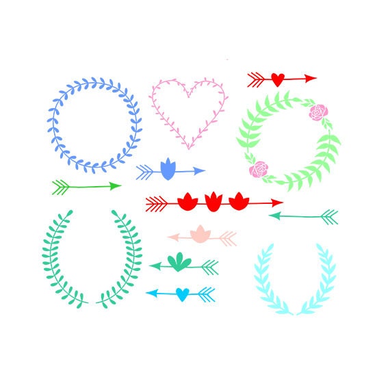 Download Laurel wreath svg arrow svg heart arrow circle frame