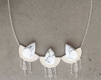 Howlite Statement Necklace