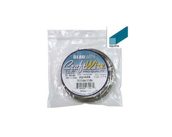 Square Wire 18 gauge Titanium Color 4yards 41808 , Beadsmith Wire, Craft Wire, Wire Wrapping Wire, Square Jewelry Wire, Beadsmith Titanium