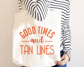 Beach Tote - Summer Travel Bag - Canvas Beach Tote Bag -
