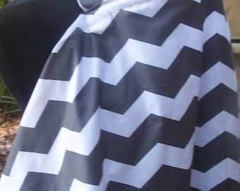 Nursing Cover, Breastfeeding Feeding Cover up, Nursing cover up, Gray Chevron Nursing Cover