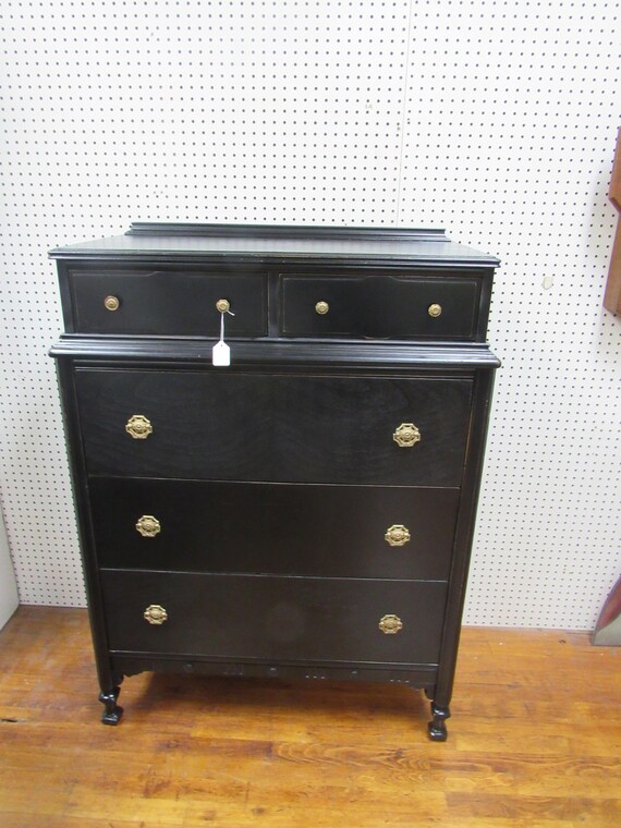 Tall Karpen Dresser restyled black