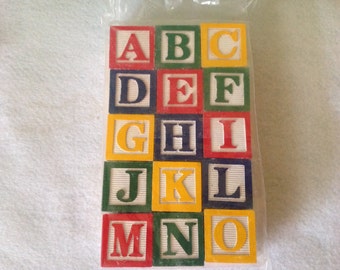 Large 1 1/8" Alphabet Blocks