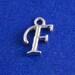 1 or 4pcs- F Script Initial, Silver Alphabet, Letter F, Monogram F, Initial Charm