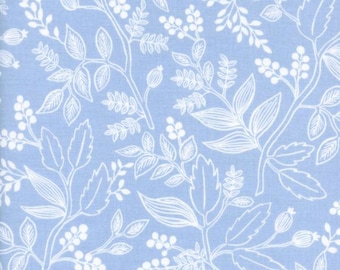 Cotton + Steel - Rifle Paper Co. - Les Fleurs - Queen Anne in Pale Blue