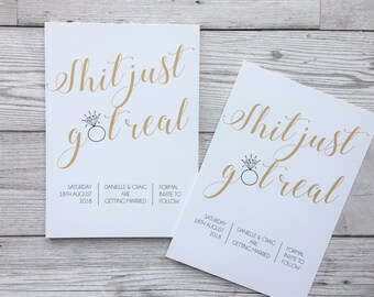 quirky save the dates - got real save the dates