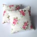 Romantic floral mini pillows 1:6 scale, Dollhouse miniature cushions, set of two throw pillows, pink flowers fashion doll decor ma05