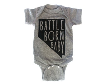 Battle Born Baby Nevada bodysuit onesie Size 6m 12m 18m