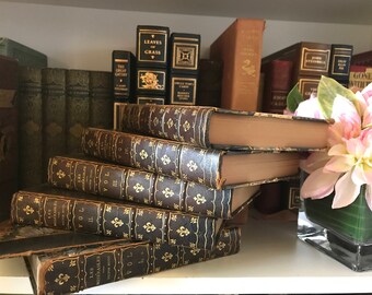 1905 Les Miserables by Victor Hugo in five volumes