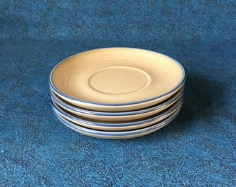 Vintage Pfaltzgraff Folk Art Saucers, Set of 4