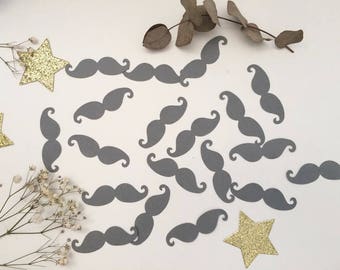 Decorative 50 mustache confetti