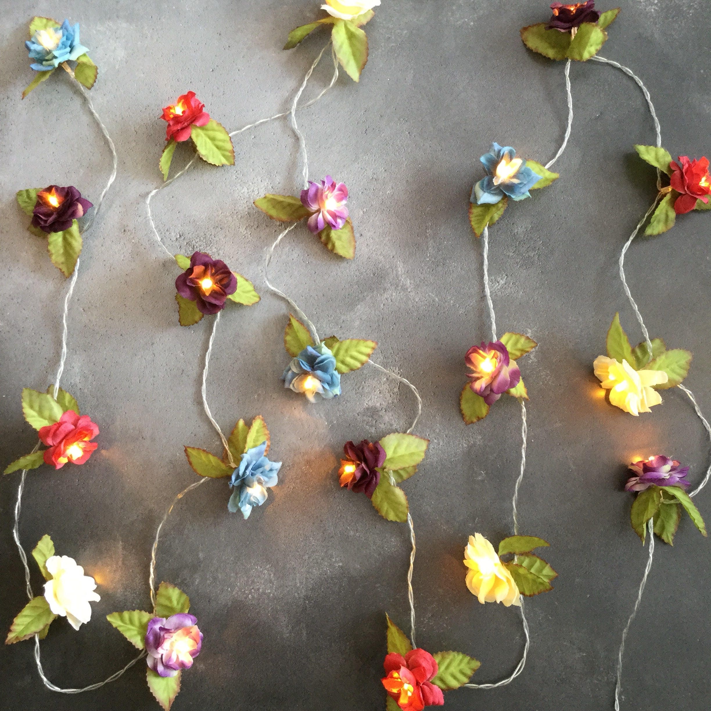 Flower garland flower string light floral lights flower