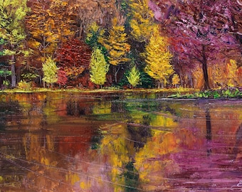 Autumn contrast's 26 X 46 cm READY to Hang