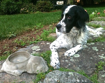 Concrete Dog Dish Bowl, Outdoor Pet Bowl, Backyard Dog Bowl, Dog water bowl, Dog food bowl, Dog bowls, Water bowl,