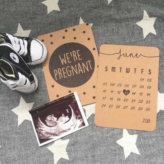 Download Pregnancy announcement postcards flatlay prop new baby