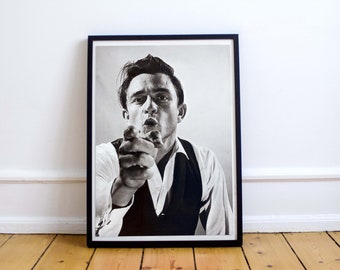 Johnny Cash, Johnny Cash poster, Johnny Cash print, Johnny Cash Canvas, Home decoration, Wall decor, Wall art