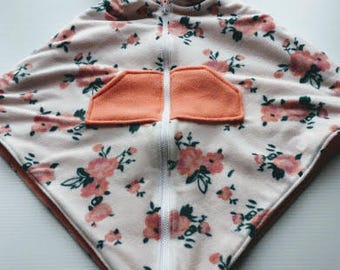 Child's Floral Carseat Poncho