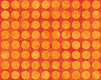Orange Dots from Northcott Fabric's Nuts and Bolt Collection by Deborah Edwards