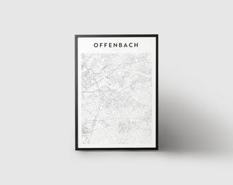 Offenbach Map Print