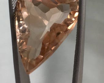 9.5ct Sheild Cut Imperial Topaz Natural Gemstone.