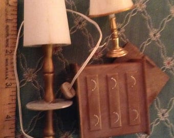 Dollhouse lamps and dresser