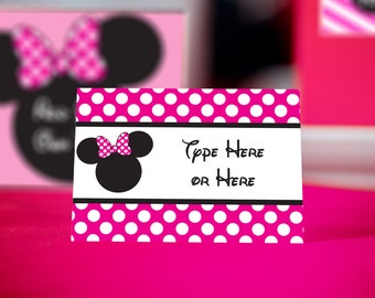 Minnie mouse labels | Etsy