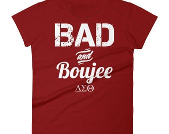 Bad & Boujee Delta Sigma Theta Tee, DST, 1913, Delta Sigma Theta, Gift for Her, Birthday Gift, Crimson and Cream,