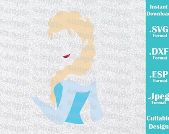 INSTANT DOWNLOAD SVG Disney Inspired Princess Elsa from Frozen Cutting Machines Svg, Esp, Dxf and Jpeg Format Cricut Silhouette