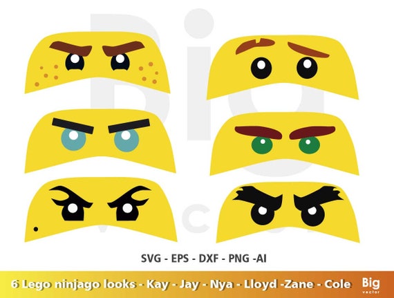 Lego ninjago eyes nya lloyd jay kai zane cole Sv Ai