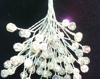 Vintage Iridescent beaded spray