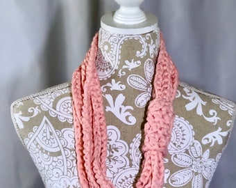 Coral Colored T-Shirt Cowl