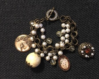 Vintage Bangle Charm Bracelet