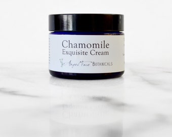 Chamomile Exquisite Cream - Organic Antioxidant Facial Moisturizer For Sensitive Skin and All Skin Types - Vegan, Paraben Free Face Cream