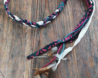 Bohemian headband. Boho hairband. Gypsy headband, hippie hairband,