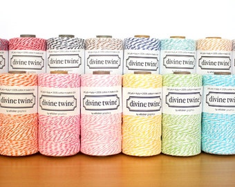 Choose 3 colours - Divine Twine baker's twine (5 metres per colour, 15 meters in total)
