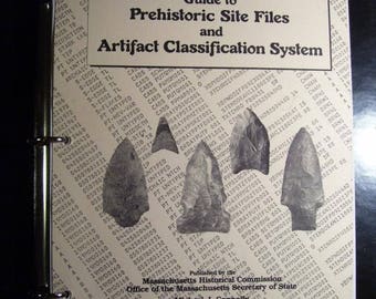1984 Book Guide To Prehistoric Site Files And Artifact Classification System Massachusetts
