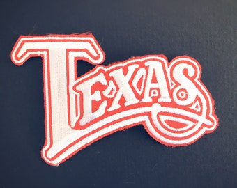 Texas Red/Orange Silver Texas Patch - Vintage, Like-new