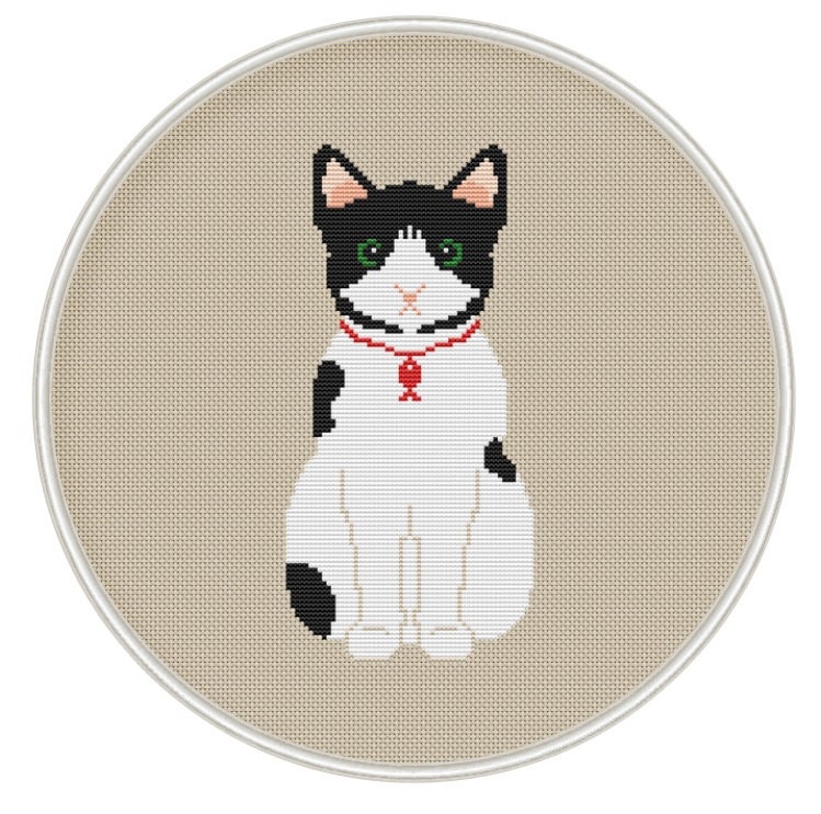 Cute Cat Cross Stitch Pattern Instant Download Free