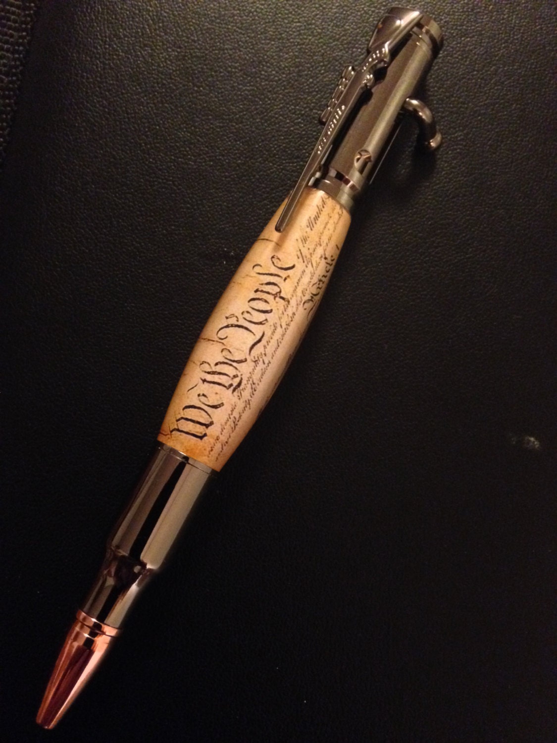 Custom Made 30 Cal Bolt Action Pen Gun Metal and We The