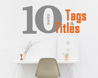 SEO for 10 items - SEO Service, SEO Relevancy, Keywords Help, Etsy Marketing Help, Shop Critique, Selling on Etsy, Listing Review