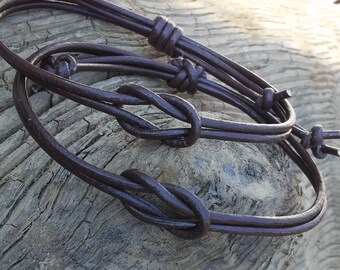 Couples leather bracelet set, Set of 2 leather bracelets, Couples gifts, Matching leather bracelets, Couples jewelry, Matched leather set