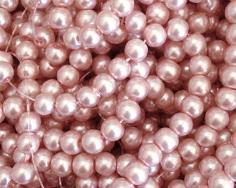 x 200 pearls 6 MM light pink