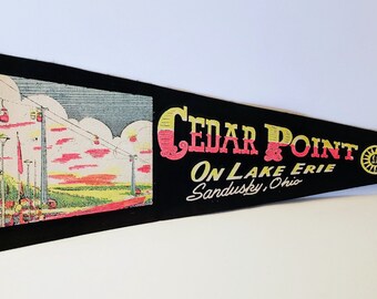 Cedar Point, Sandusky, Ohio - Vintage Pennant